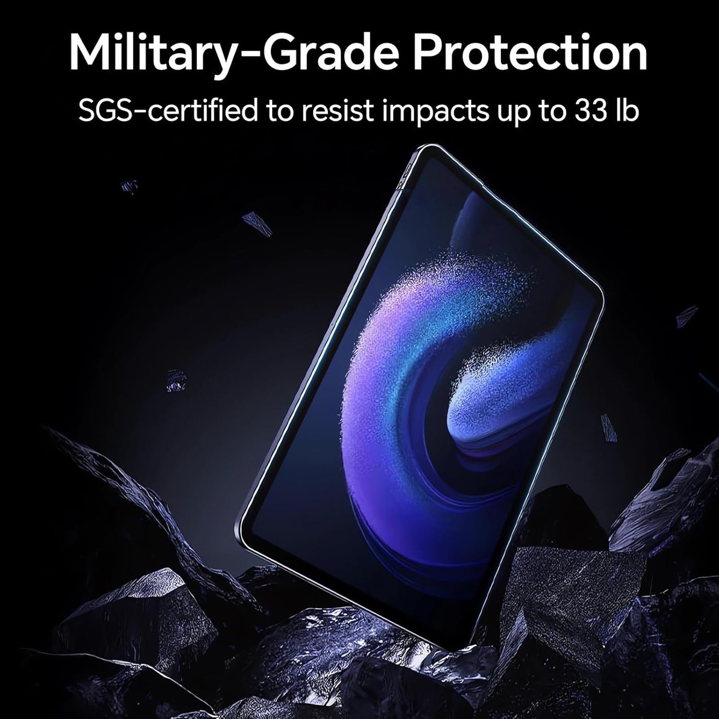 [2 Pack] Coolpow for iPad Air 2 Screen Protector, iPad 9.7 Inch Screen Protector Tempered Glass Film, iPad 6th/5th Generation Screen Protector (2018/2017 Model), iPad Air 1/ iPad Pro 9.7 Inch.