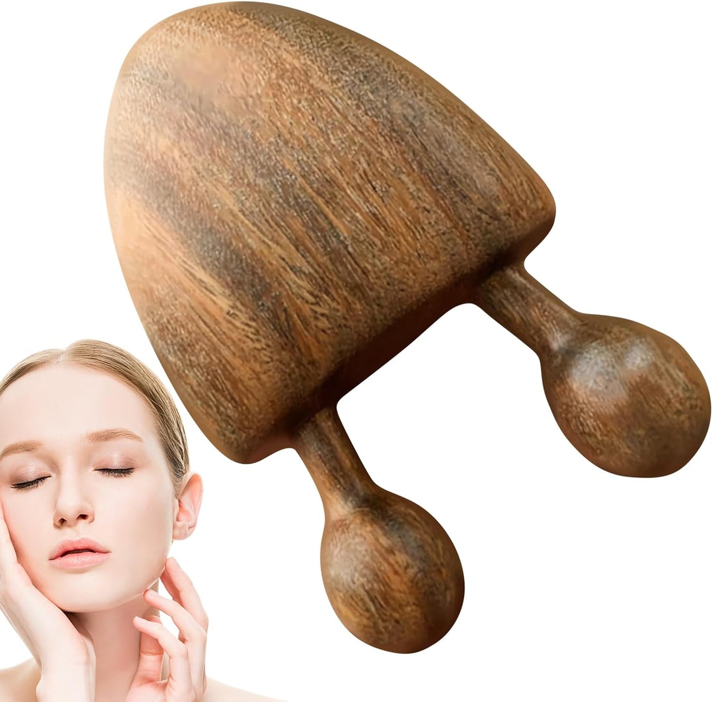 Gihioue Wooden Massage Tools,Natural Wooden Portable Scalp Massage Tool | Multifunctional Relaxing Health Care Product For Facial And Body Stress Relief Headache Relief
