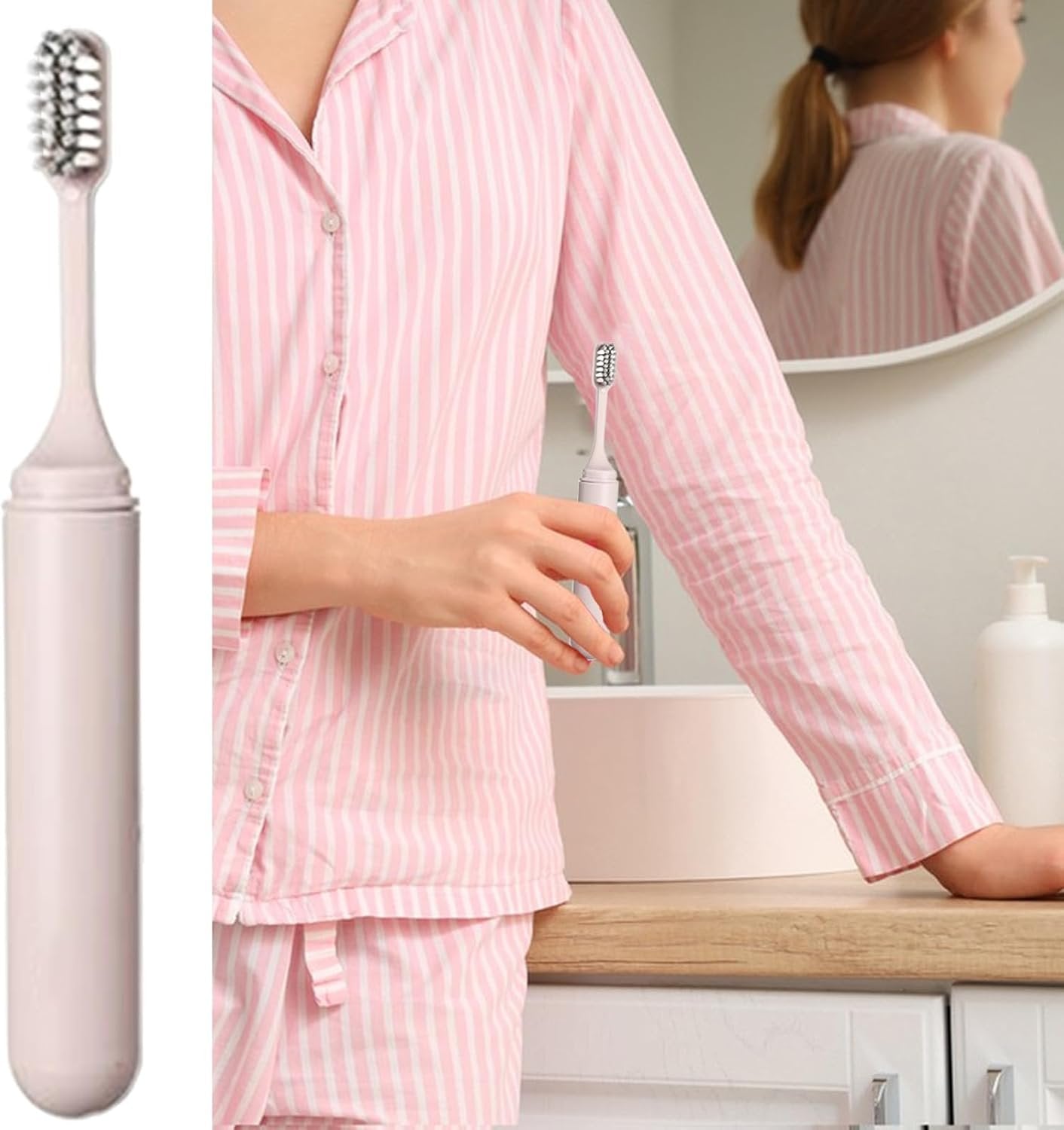 Travel Toothbrush - Portable Folding Toothbrush | Travel Accessories | Small And Dustproof | Soft Bristles Toiletries With Detachable Head | Portable Cleaning Tools For Traveling Backpacking
