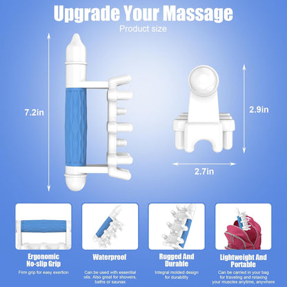 Pisutu Fascia Massage Tool, Handheld Massager Fascia Blaster for Cellulite Reduction, Pressure Point Release Tool for Deep Tissue Massage, Muscle Knots, Tension Relief Back & Neck Massager
