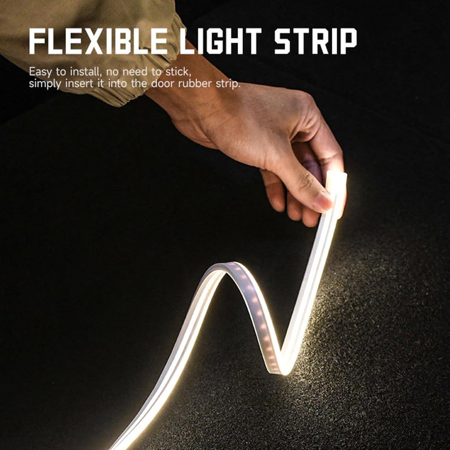 Led Trunk Strip Light, Light-Sensing Auto Interior Lamp, Easy Install Flexible Lighting Bar for Car Truck Rv Rear Cargo Area, Bright White Illumination, 1 Piece