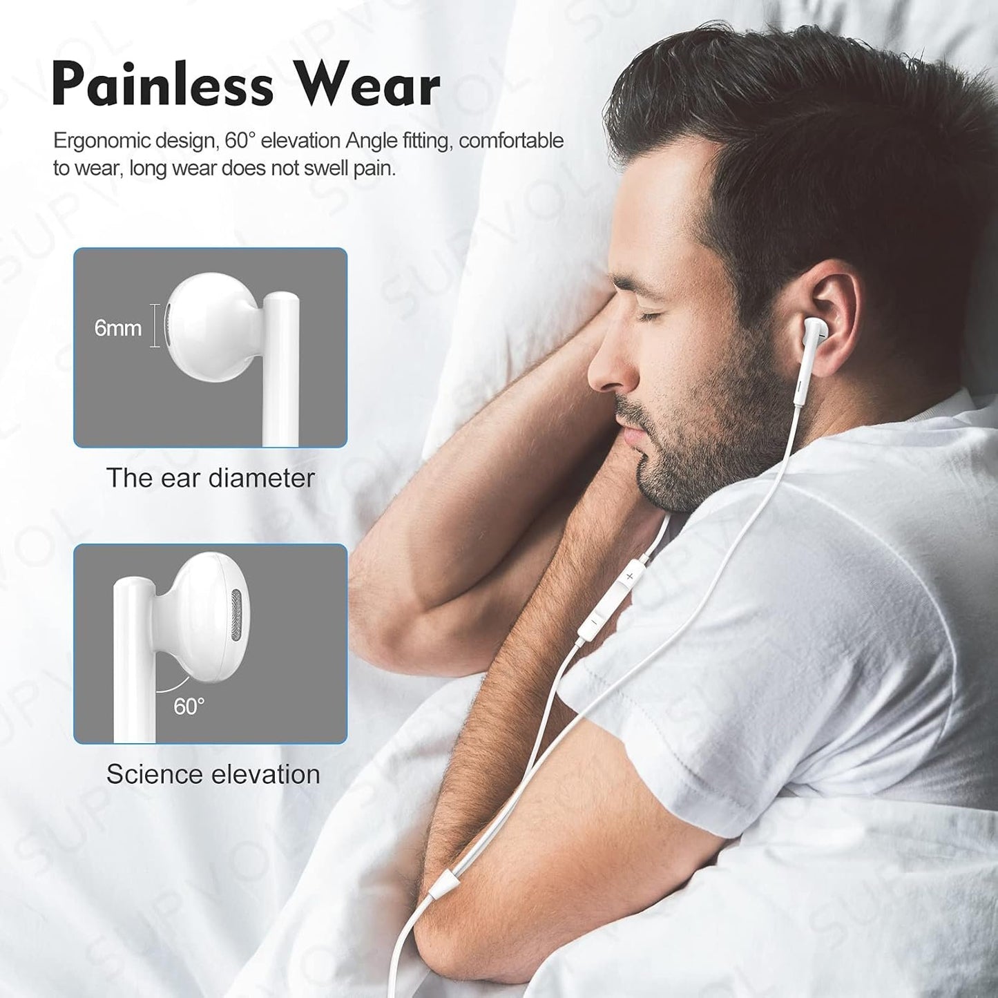 Apple Earbuds 2Pack with Lightning Connector [Apple MFi Certified] iPhone Wired Earphones Headphones for iPhone 14/13/12/11/SE/X/XR/XS (White)