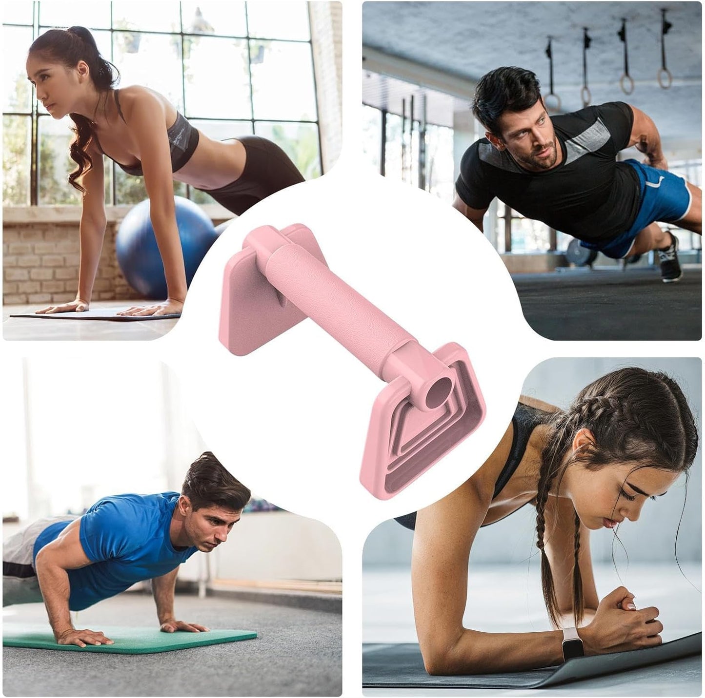 Pushup Gym Bars, Fitness Gear Stands, Home Workout Equipment, antiscivolo Grip Durabled Steel Frame Strength Training Ideal for Men and Women, 5.71 Inches
