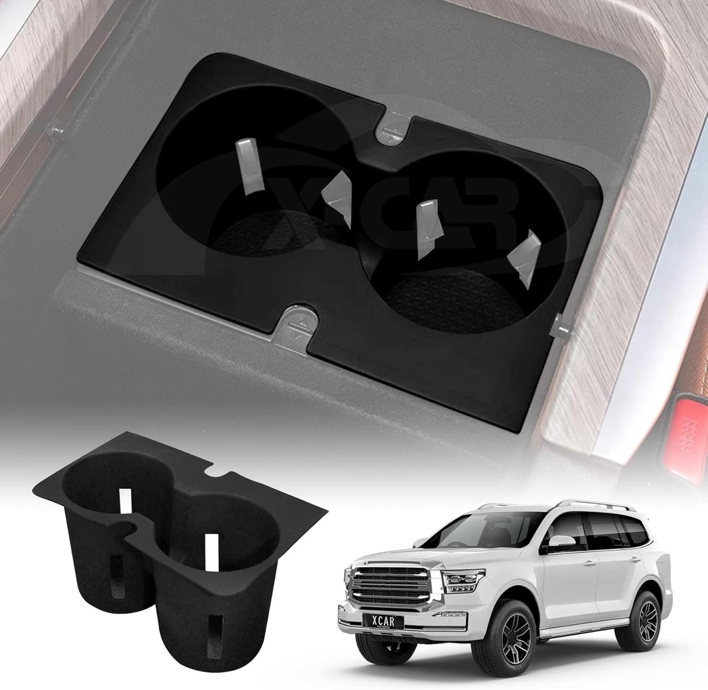 X-CAR Centre Console Rubber Cup Holder Insert for GWM Tank 500 Tank500 2024-2025 Interior Accessories