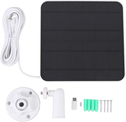 12W Solar Panel Charger for Essential Spotlight for XL Spotlight Camera Bird Feeder Camera with 9.8ft Charging Cable, 360°Adjustable Wall Mount IP66 Water Proof