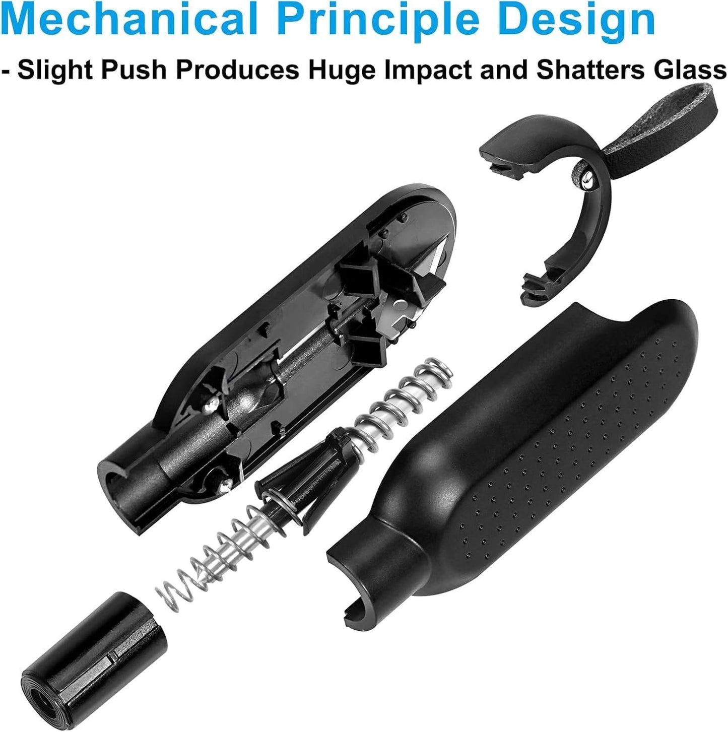 2PCS Car Window Breaker Seatbelt Cutter, 2 in 1 Emergency Car Safety Hammer Glasses Breaker Escape Tool (Red Black, One Size)