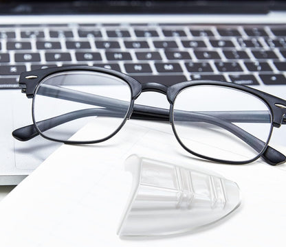 SenZee Glasses Side Shields, 2 Pairs Transparent Glasses Side Protector, Fits Small to Medium Eyeglasses, Easy to Use, Protective