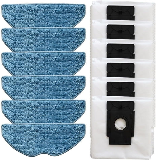 Cleaning Essentials, panni per mocio e sacchetti di ricambio per Tapo RVA300 RV10 Plus, colore: nero