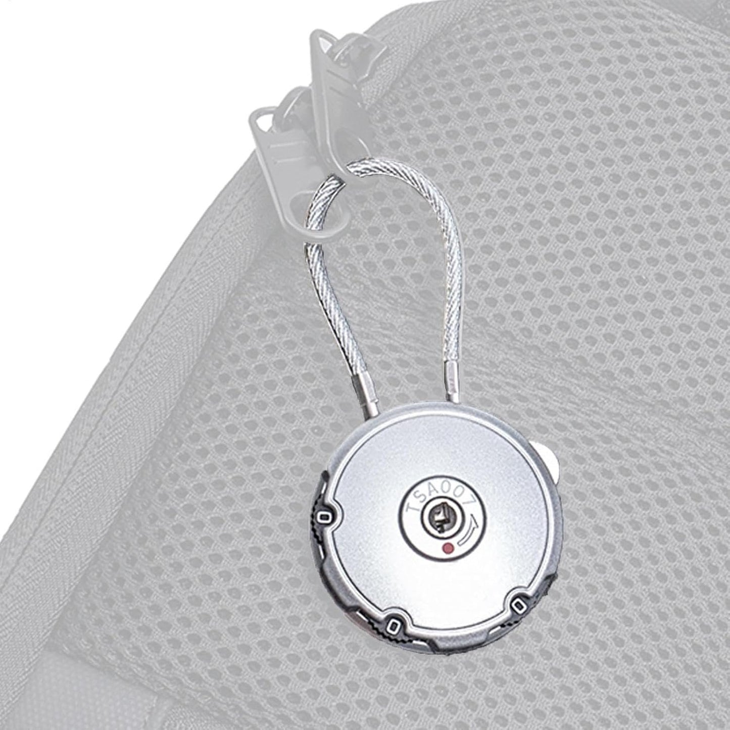 Small Luggage Locks, Travel Locks, Combination Cable Lock, Gym Locker, Toolbox & Cases 4.2 cm/1.7 Inches Sturdy Anti-Theft Security Device Secure for School, Black, Silver
