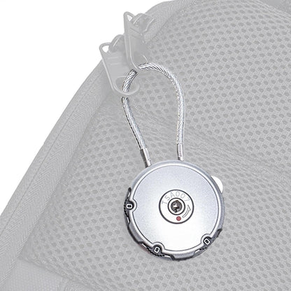 Small Luggage Locks, Travel Locks, Combination Cable Lock, Gym Locker, Toolbox & Cases 4.2 cm/1.7 Inches Sturdy Anti-Theft Security Device Secure for School, Black, Silver