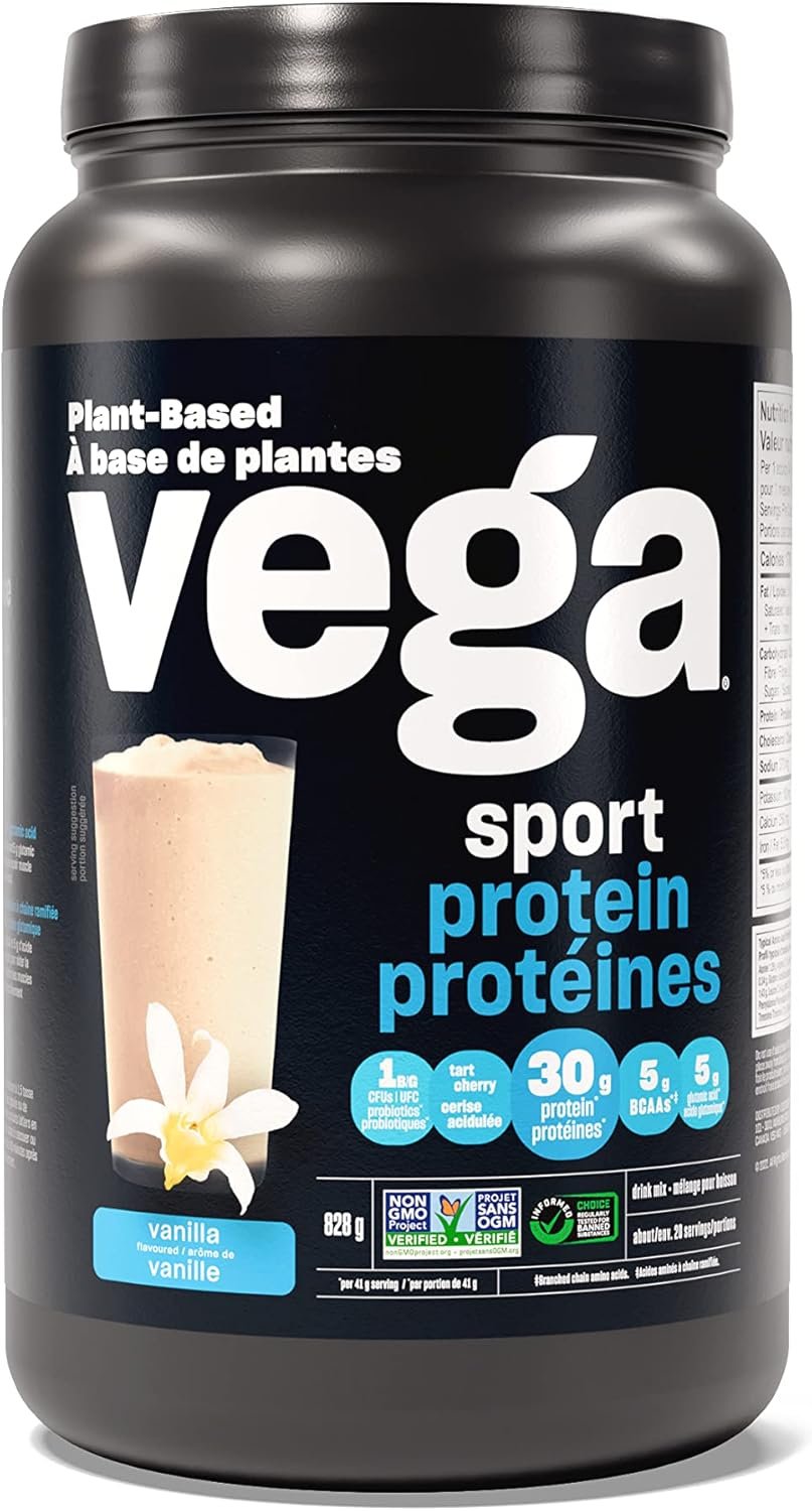 Vega Sport Hydration Electrolyte Powder Lemon Lime Vegan Hydrator, Keto Friendly, Gluten Free & Sport Protein Vegan Protein Powder, Vanilla BCAAs, Amino Acid, Keto Friendly, Tart Cherry