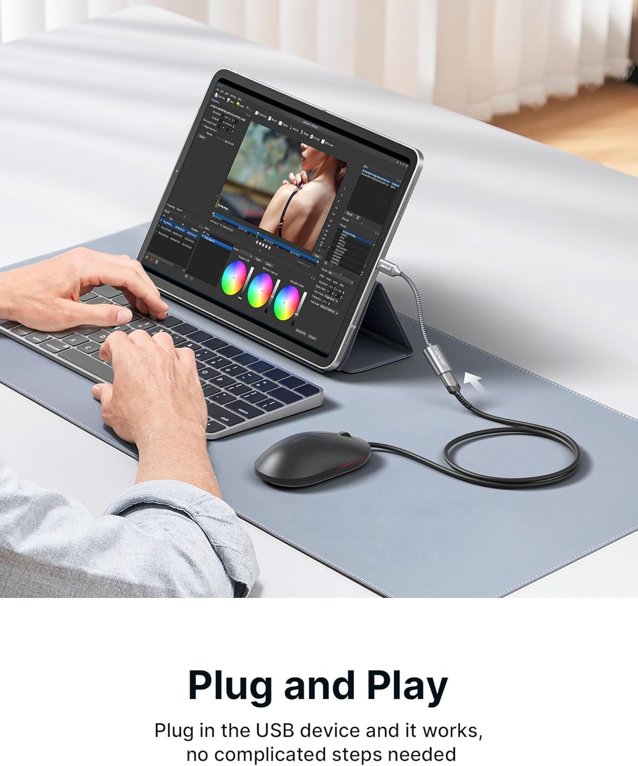 JSAUX 2 Pack USB C to USB Adapter, Type C to USB 3.0 OTG Cable, Thunderbolt 3 Compatible with iPhone 16/15/Pro/Max/Plus, Samsung S24/S23/S22, MacBook Pro/Air, iPad Pro, Dell XPS - Grey