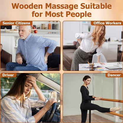 ACWOO 8 in 1 Wood Therapy Massage Tools, Wood Maderotherapy Kit, Anti-Cellulite Massager for Body Modeling, Lymphatic Drainage, Muscle Pain Relief