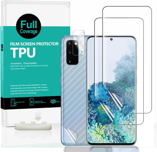 Ibywind 2 Screen Protector for Samsung Galaxy S20 5G 6.2"+1 Camera Len Protector+1 Back Film,Flexible TPU Film,HD Clear,Case Friendly,Bubble Free,Easy Install,Fingerprint Compatible