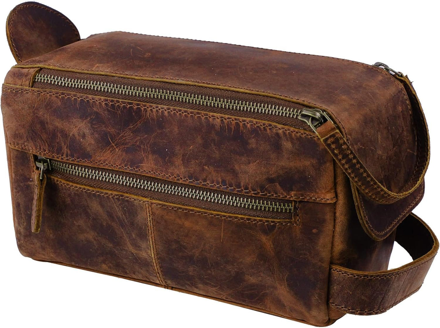 Toiletry Bag for Men Dopp Kit genuine Buffalo Leather Toiletry Bag Case for Women Travel Accessories for Men Women Travel Makeup cosmetic Bag Travel Essentials Organizer Leather Travel Toiletries Bag