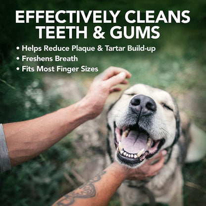 Vet's Best Teeth Care Wipes - Reduce Plaque & Freshen Breath - Dental Cleaning Wipes for Dogs and Cats - 50 Disposable Wipes