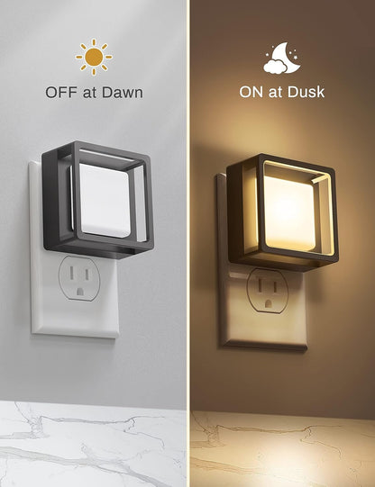 Night Light, DORESshop Night Lights Plug Into Wall [2 Pack] with Dusk-to-Dawn Sensor, LED Night Lights, Adjustable Brightness Veilleuse Enfant for Bathroom, Hallway, Bedroom,Stairway, Soft White