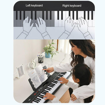 61 Keys Piano Keyboard, Electronic Digital Piano with Built-in Speaker, Microphone Stand, for Beginners, Kids and Adults