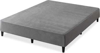 Single Bed Frame, Zinus Upholstery Bed Base Ensemble, Dark Grey