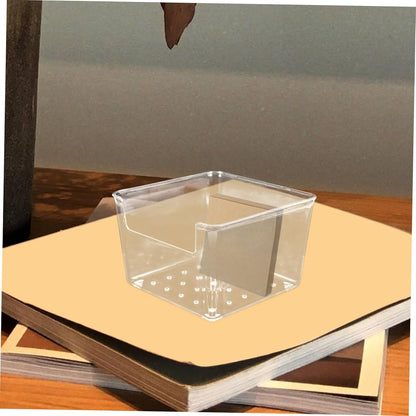 CIMAXIC Clear Memo Organizer Case Durable Storage Box for Desktop Notepad Paperclip Holder Compact and Stylish Office Supplies for Efficient Workspace Organization