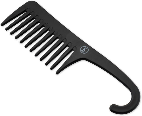 K-Pro Wide Tooth Hair Comb Detangler with Hook Handle