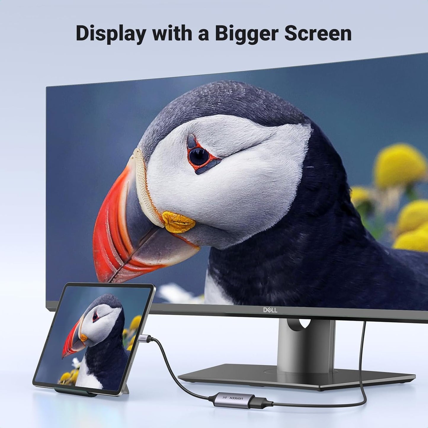 UGREEN 8K@60Hz USB C to DisplayPort 1.4 Adapter Cable 4K 240Hz HDR Thunderbolt 4 to Dp Converter Aluminum Braided Compatible with iPhone 16/15 Series Galaxy MacBook Pro/Air iPad Pro Galaxy S23 Dell