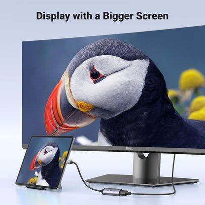 UGREEN 8K@60Hz USB C to DisplayPort 1.4 Adapter Cable 4K 240Hz HDR Thunderbolt 4 to Dp Converter Aluminum Braided Compatible with iPhone 16/15 Series Galaxy MacBook Pro/Air iPad Pro Galaxy S23 Dell