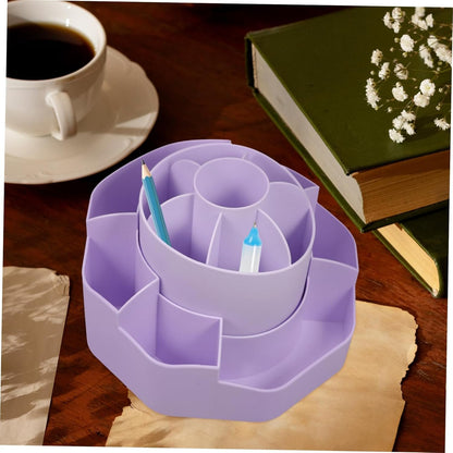 Parliky Desk Pencil Holder Rotating Pen Organizer for Easy Access Storage Accessory for Office Rotation for Efficient Workspace Organization