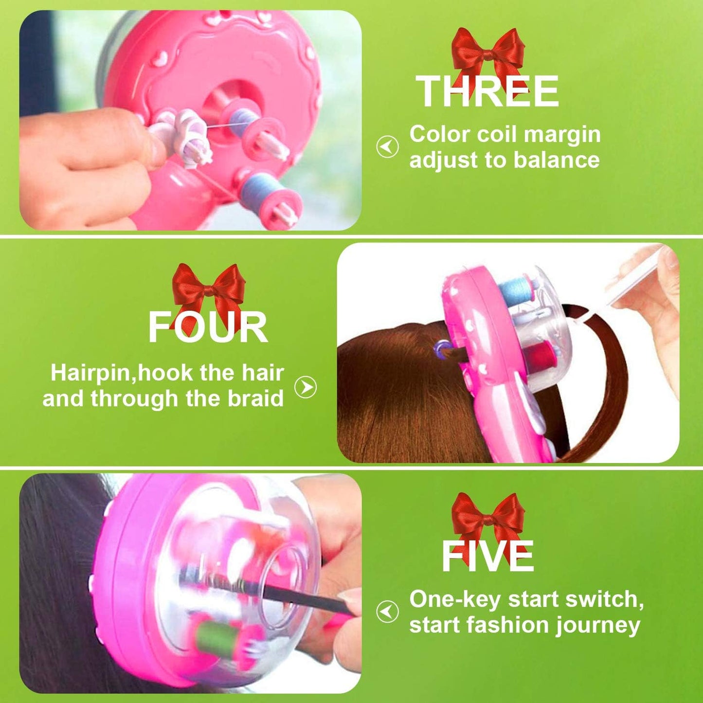 Kyduu Fashion Braid Tools, Children Girls Electric Hair Styling, Hair Braider, Automatic Braid Device Electric, Hair Styling Tools, Hair Styling Tools