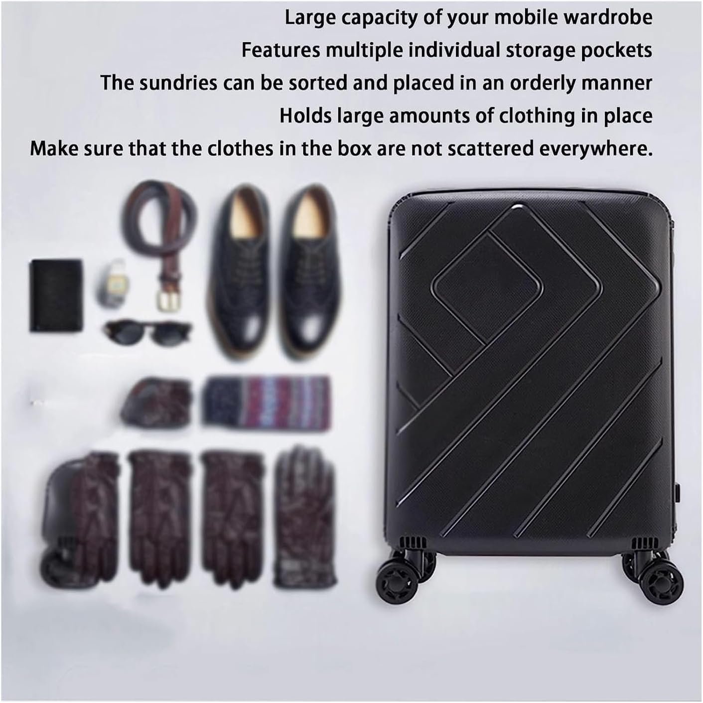 Suitcases Suitcases with Wheels Large Capacity Storage Luggage Security TSA Combination Lock Carry On Luggage Lightweight Suitcase Travel(Color:Jasper,Size:20 inc)