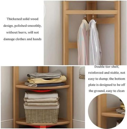 Generico Appendiabiti angolare - Elegante Organizer Indipendente per Vestiti per Ingresso, Camera da Letto e corridoio - Spazio salvaspazio per Cappotti, Scarpe, Cappelli e Borse - Mobili Moderni Fun