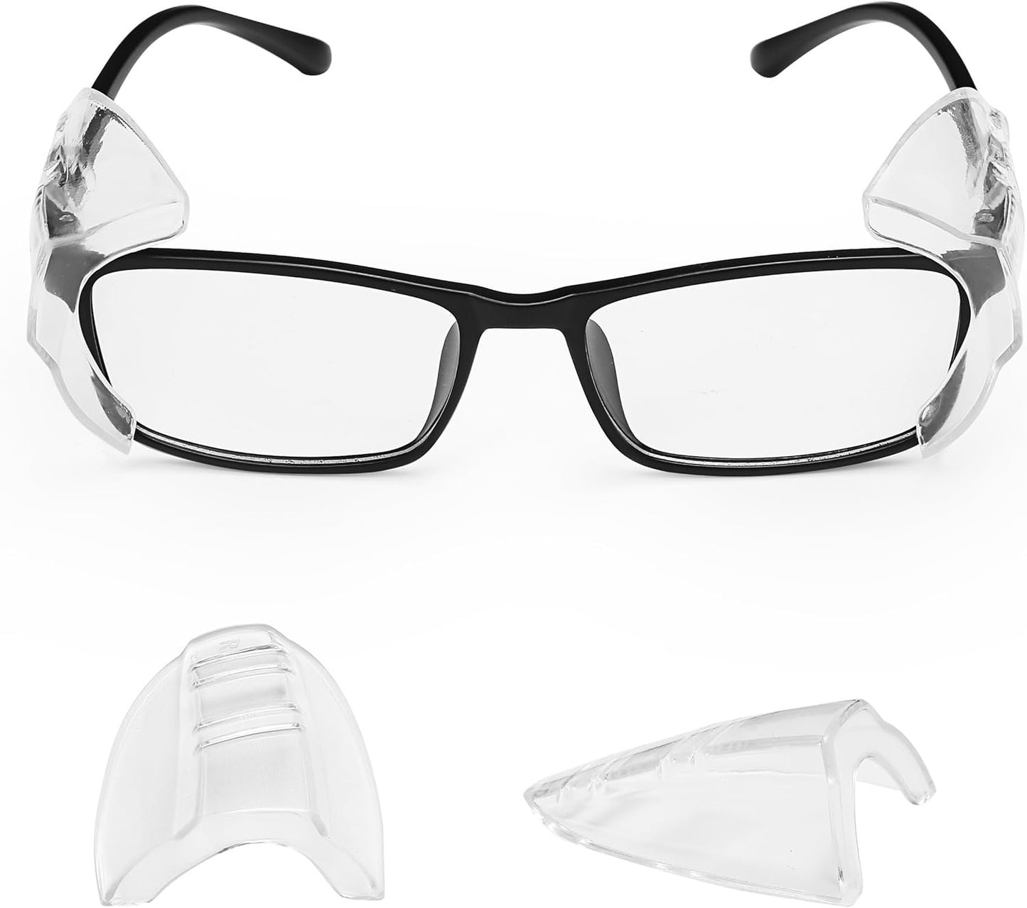 UNCO- Safety Side Shields for Glasses, 2/4/6/10 pcs, Safety Glasses Side Shields for Eyeglasses