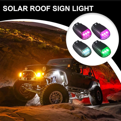 Generico Solar Powered Cab Lights, Roof Marker Lights for Trucks, Smart Sensing Solar LED Lighting, Weatherproof Durable Accessories, For Motorcycles, Vehicles, Outdoor Use