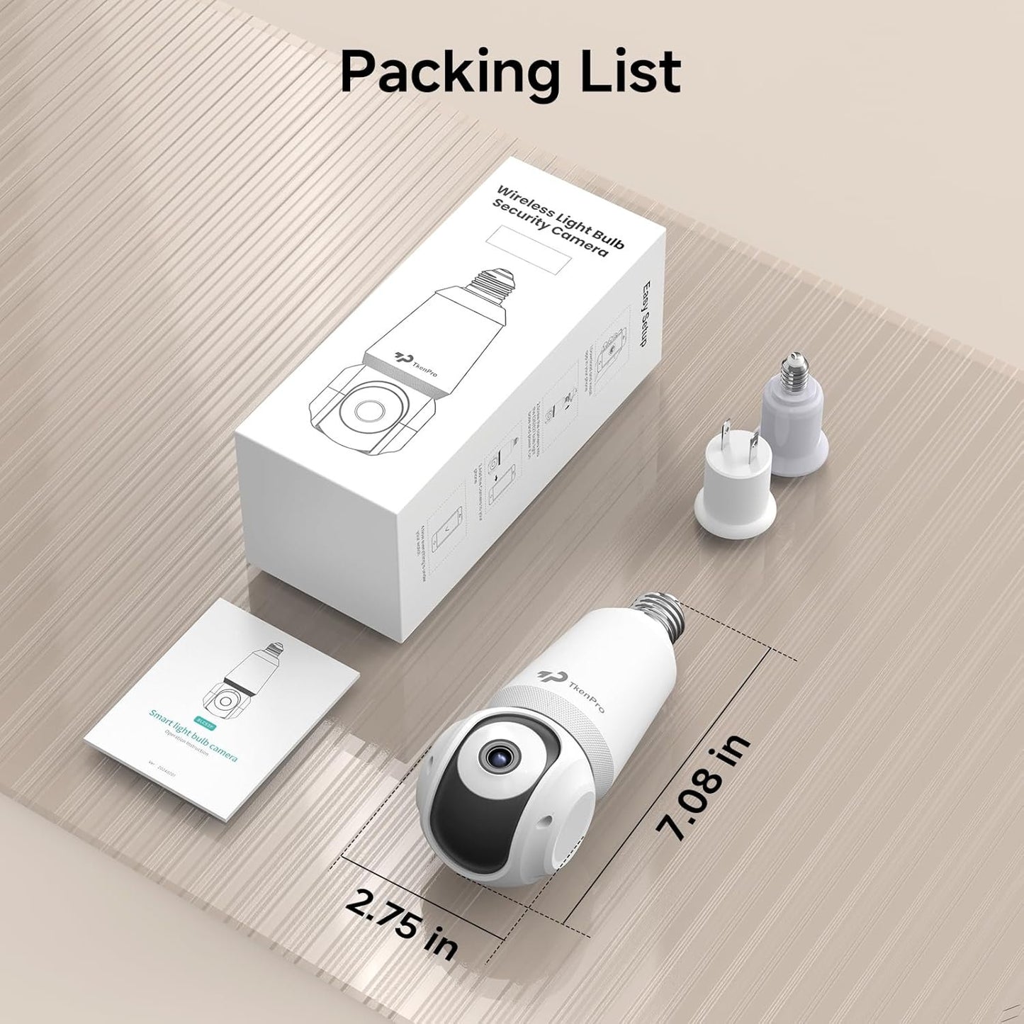 2K Light Bulb Security Cameras Wireless Outdoor, 5G&2.4G WiFi Cameras for Home Security Outside Indoor, IPX6 Waterproof, 360° Motion Tracking and Human Detection, Security Camera Outdoor