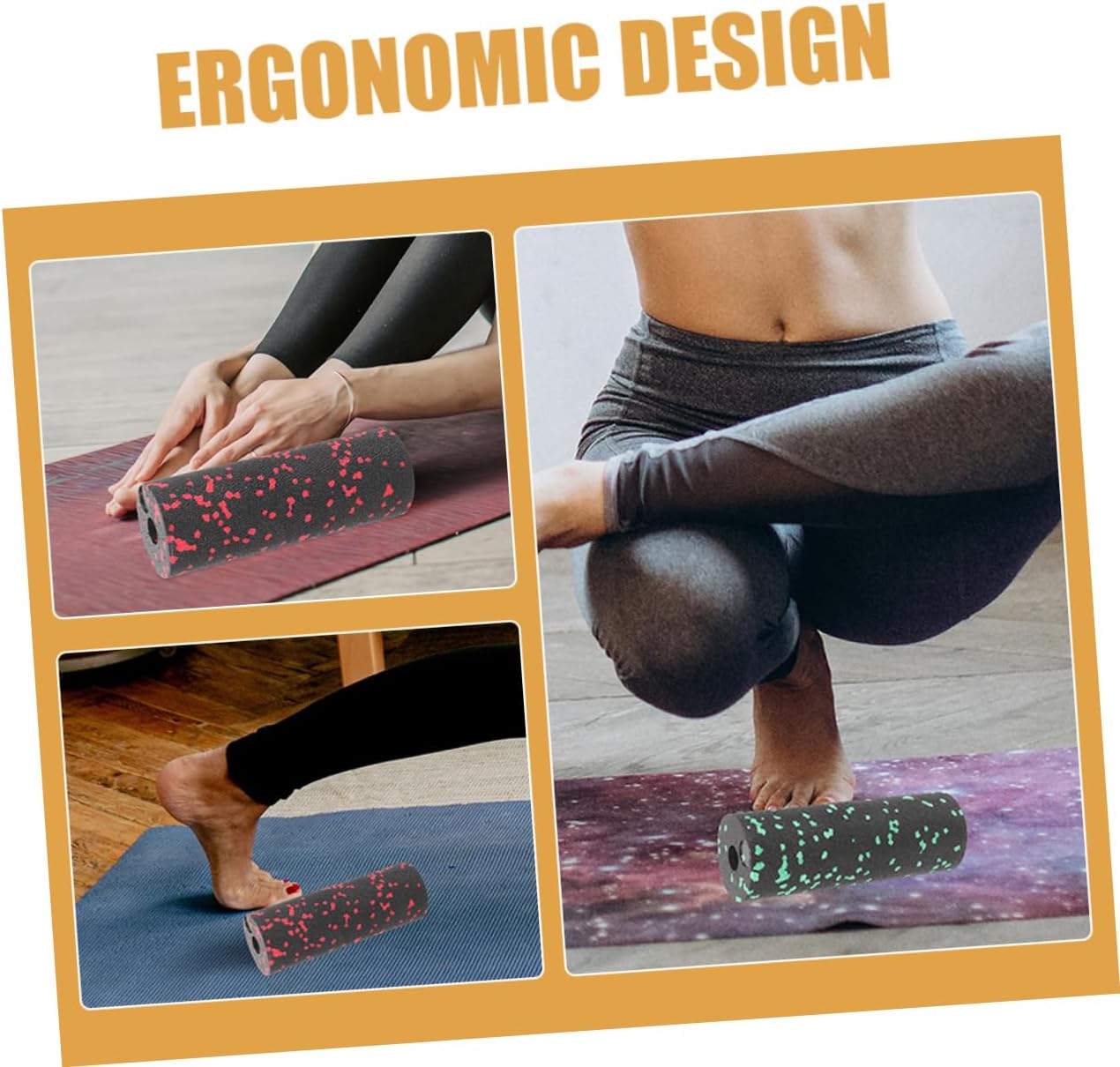 TOYANDONA 4 Pezzi Mini Colonna Yoga Colonna a Rulli Massaggiante in Sughero Del Corpo Per Massaggio Muscolare Massaggio a Colonna Di Yoga Creativo Epp