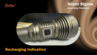 Serpent Giant σ Tactical Aluminum Searching Type C USB Recharging Powerful Long Bean Range Charging Indication Tactical Function Rechargeable Battery Flashlight