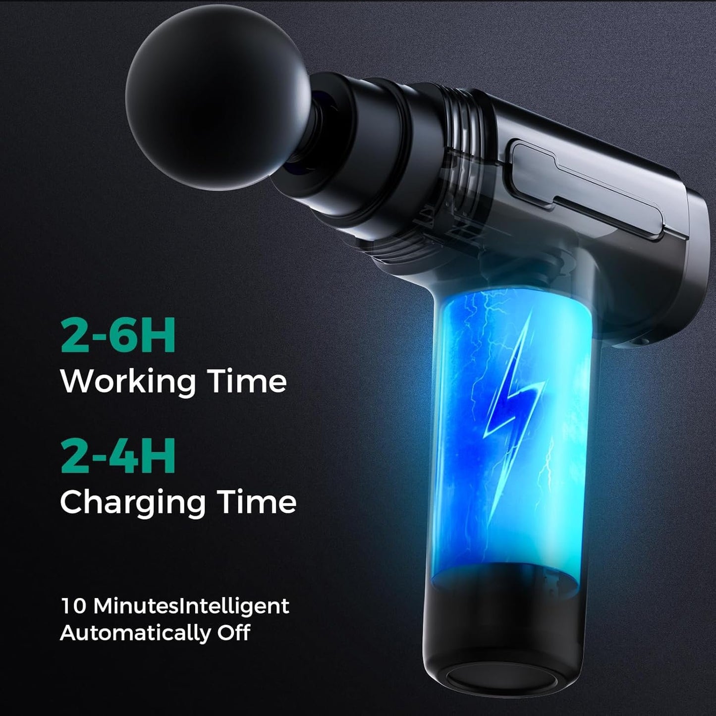 LINGTENG Portable Massage Gun With Carry Case, Deep Tissue Type-C Charging, Gifts