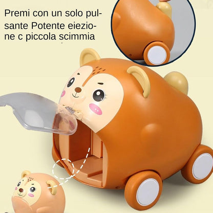 Generico Friction Powered Toys, Baby Animal Racing Car, 5.71 Inches Adorable Animal, Press and Go Toddler Vehicle for Sensory Play, Party Activities, 1-2 Years Old, Birthday Gift