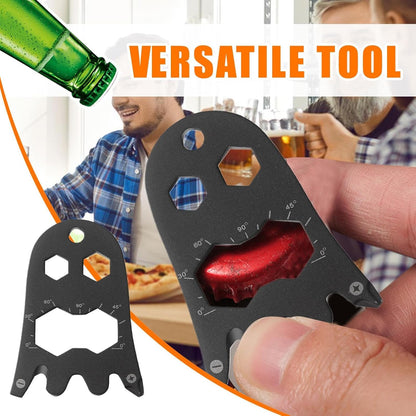 Soda Can Opener, Stainless Steel Ghost Shape Safety Opener, Multifunctional Portable Kitchen Gear, Easy Lid Removal Tool, Ideal for Travel, Home, Picnic, Camping, 2.2x1.57 inches