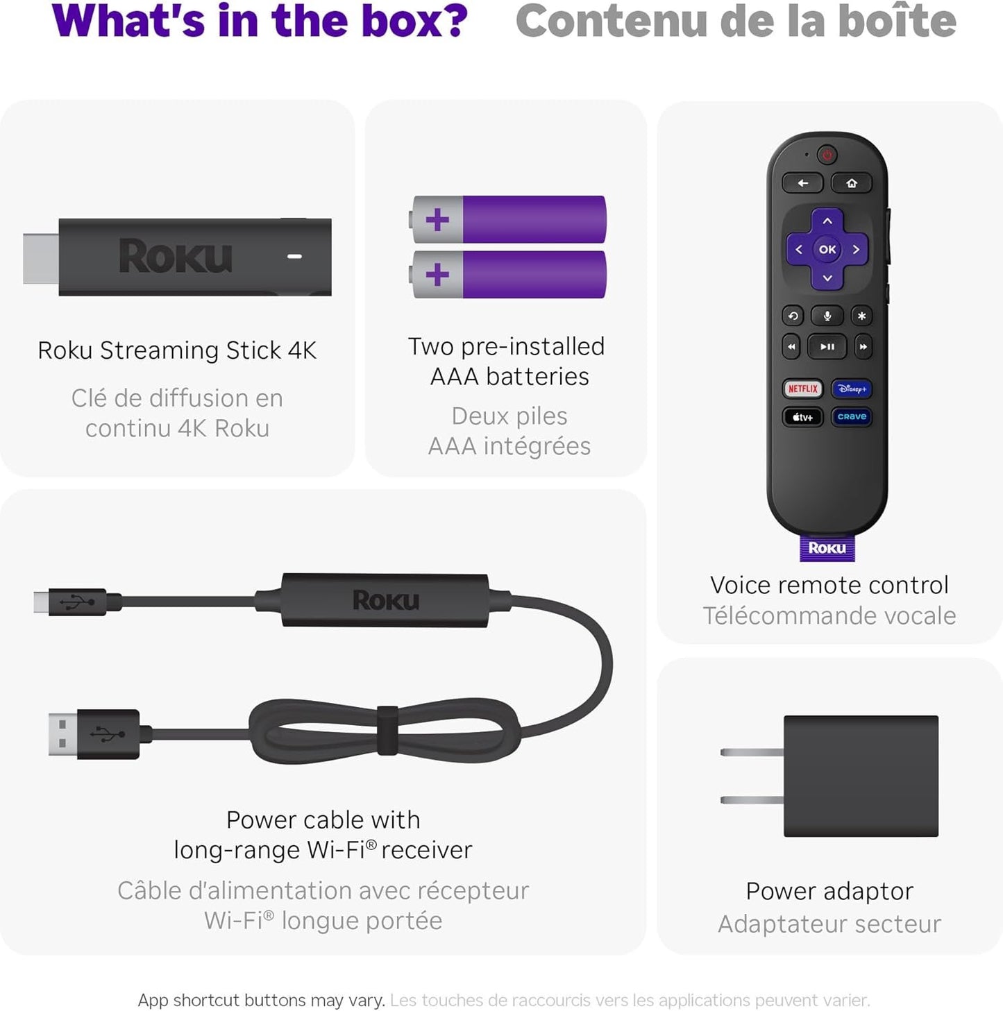 Roku Streaming Stick 4K 2022 (Official Manufacturer Product) | Streaming Device 4K/HDR/Dolby Vision with Voice Remote with TV Controls and Long-Range Wi-Fi
