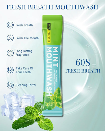 Mini Mouthwash Travel Size Portable Set-20 Packs Individual Small Mint Mouthwashes,Travel Clean Mouth Wash,Mouthwash for Fresh Breath & Clean Mouth,Mother's Day Care Gift Kit for Women Men