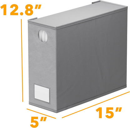 SpaceAid 4 Pack Bed Sheet Organizers and Storage, Foldable Sheet Organizer for Linen Closet, Sheets Set Folder Keeper with Window XL (Queen & King Size) Organizing Bedding Container, Gray