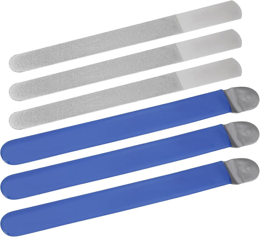 YINETTECH 3PCS Diamond Nail File Length 20cm Stainless Steel Nail Buffer for Foot Care Manicure Pedicure for Home Personal Care Nail Salons Beauty Salons Silver