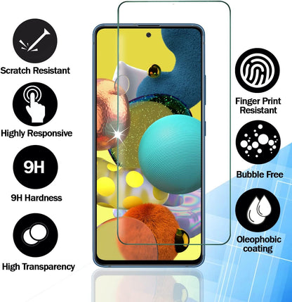 RKINC Screen Protector [4-Pack] for Samsung Galaxy A71 4G / A71 5G / A71 5G UW, Tempered Glass Film Screen Protector, 0.33mm [LifetimeWarranty][Anti-Scratch][Anti-Shatter][Bubble-Free]