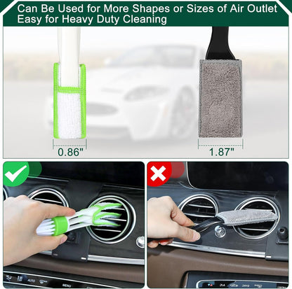 Car Detailing Brushes Duster Cleaning Kits, Soft Hair Dashboard Air Vent Crevice Dusting Detail Cleaner Interior Accessories Tools for Decoration,Automotive,Truck,SUV,RV