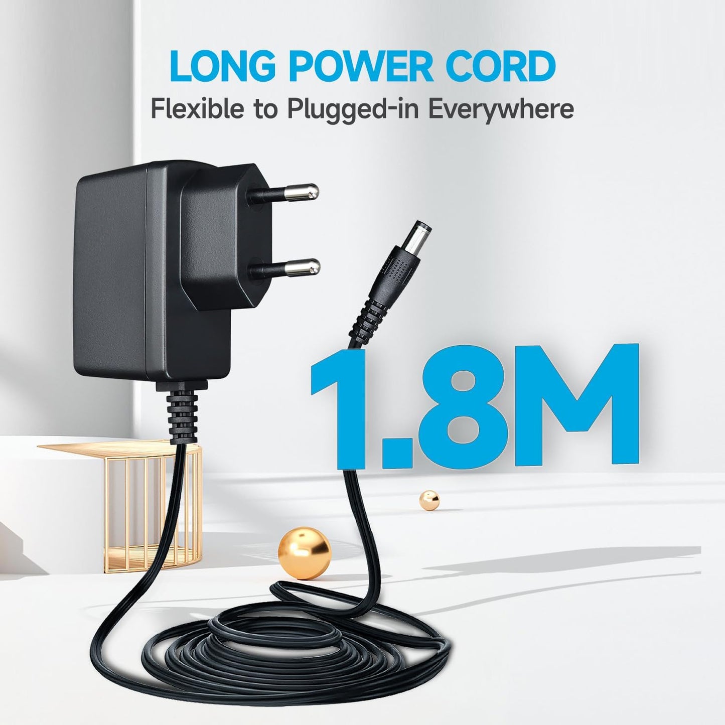 ANLINK 6V 1A/1000mA 6ft AC 100-240V to DC 6V 1A 6W Power Adapter with 3 Inserts for Blood Pressure Monitors, Electronic Scales and More