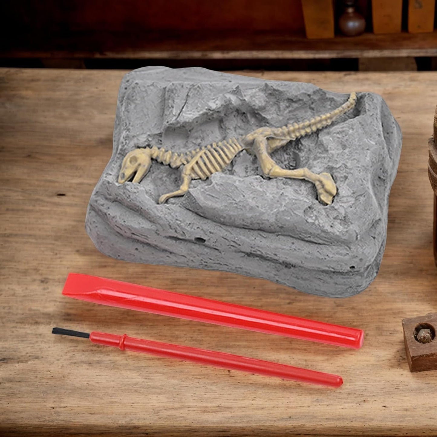 Dinosaur Dig Kit, Scavo Toy Set, 3.15x2.56in Stem Learning Activity, Educational Archeology Tools, Sensory Exploration Play for Outdoor, Adventure Craft, Kids Science Fun