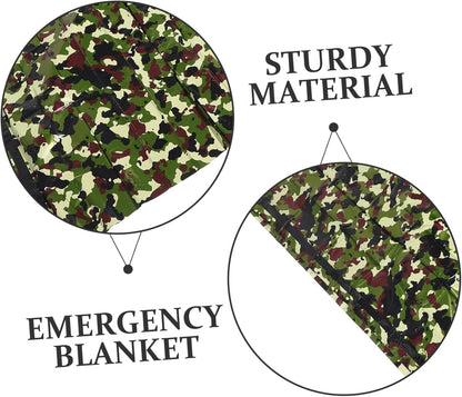 Kisangel 1 Set Multi Use Emergency Sleeping Tent Lightweight Thermal Insulation Bivy Sack for Outdoor Camping Hiking Emergency Warm Tent Durable Portable Camouflage