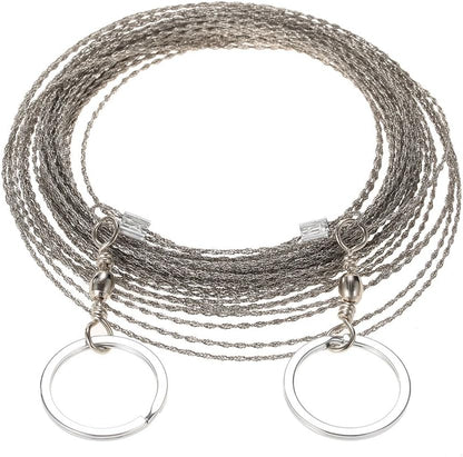 Generic Wire Saw 10m - Portable Outdoor Survival Tool Kit - Manual Saw for Wood & Plastic - Stainless Steel Blade - 1.5cm x 17cm x 1.5cm