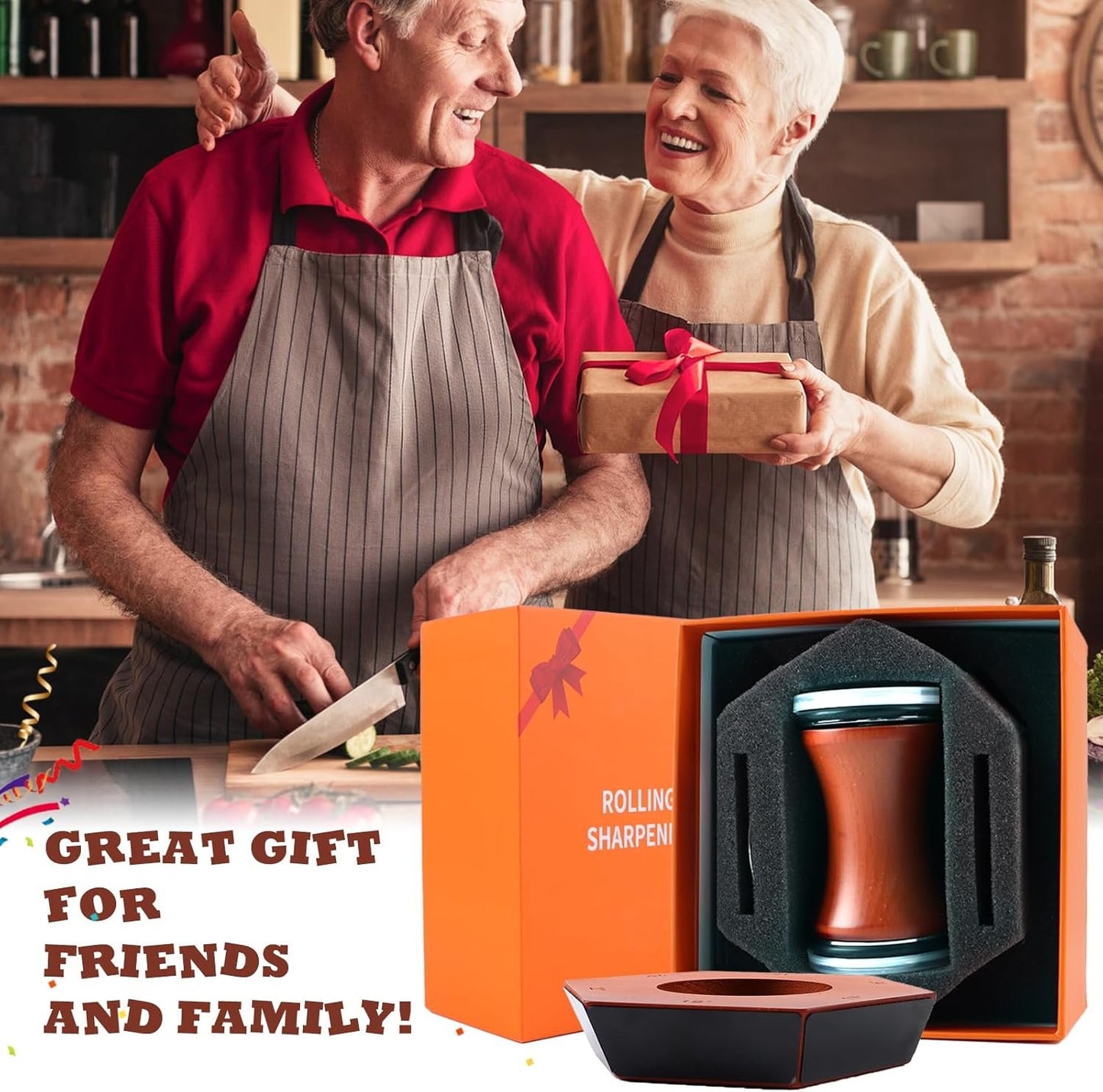 Top-spring Rolling Knife Sharpener Tool Kit - Multi-Angle Magnetic Roller Sharpeners for Kitchen Knives - Offers 12&15&17&19&22&25 Degree Knife Sharpening